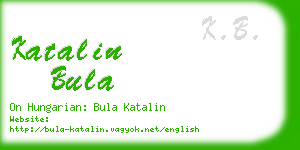 katalin bula business card